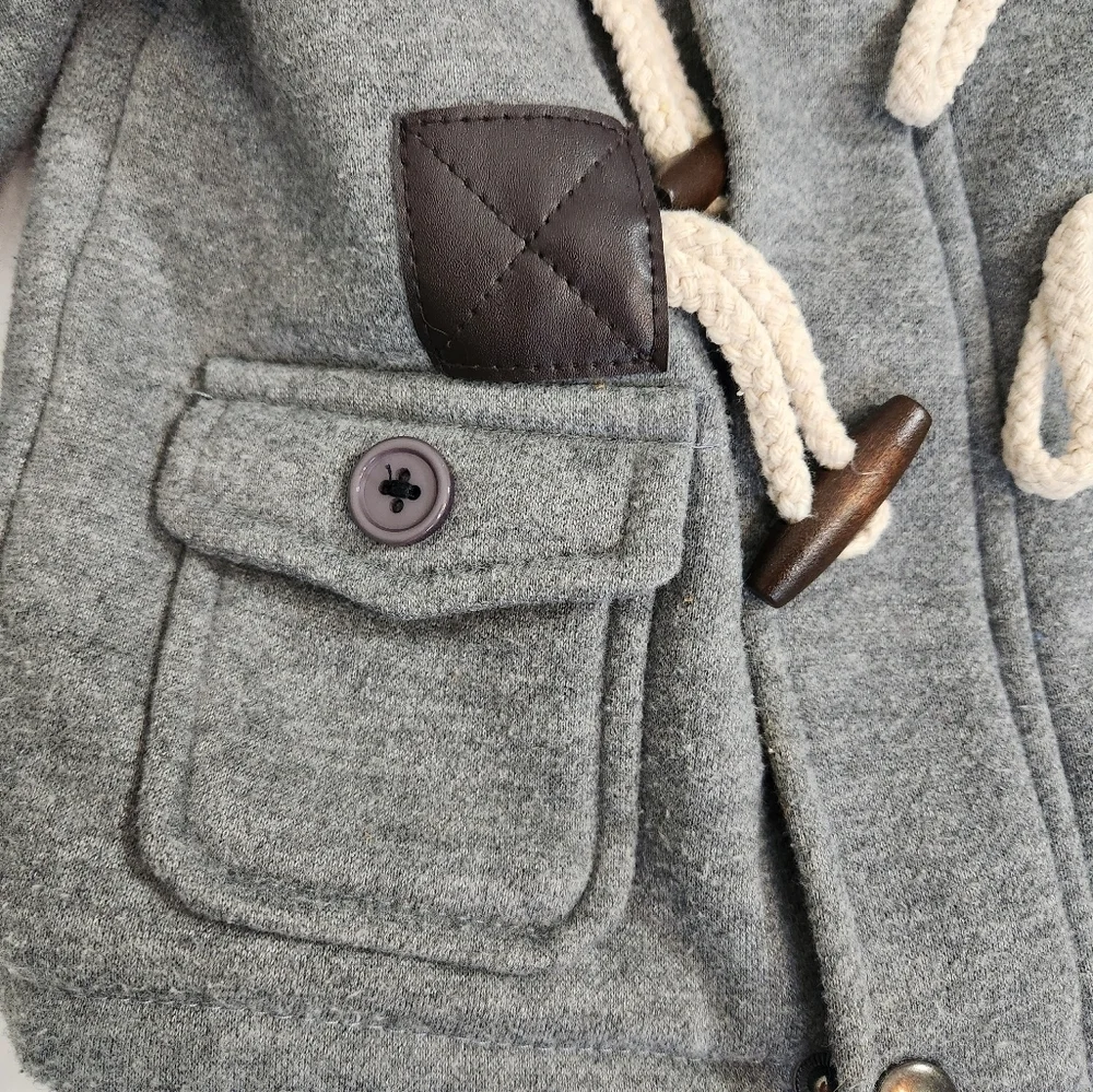 Gray Toggle Pea Coat for Kids - Unisex size 9- 12 months